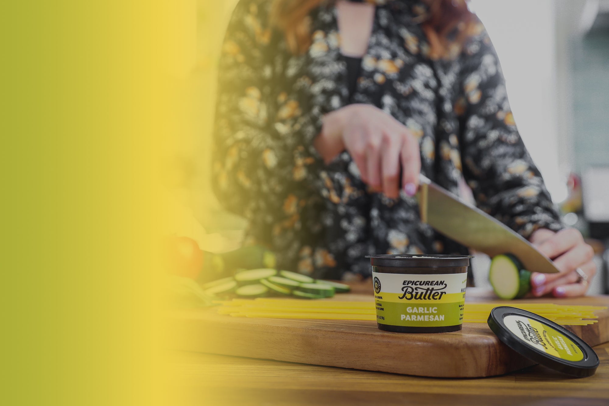 Cooking at home with Epicurean Butter
