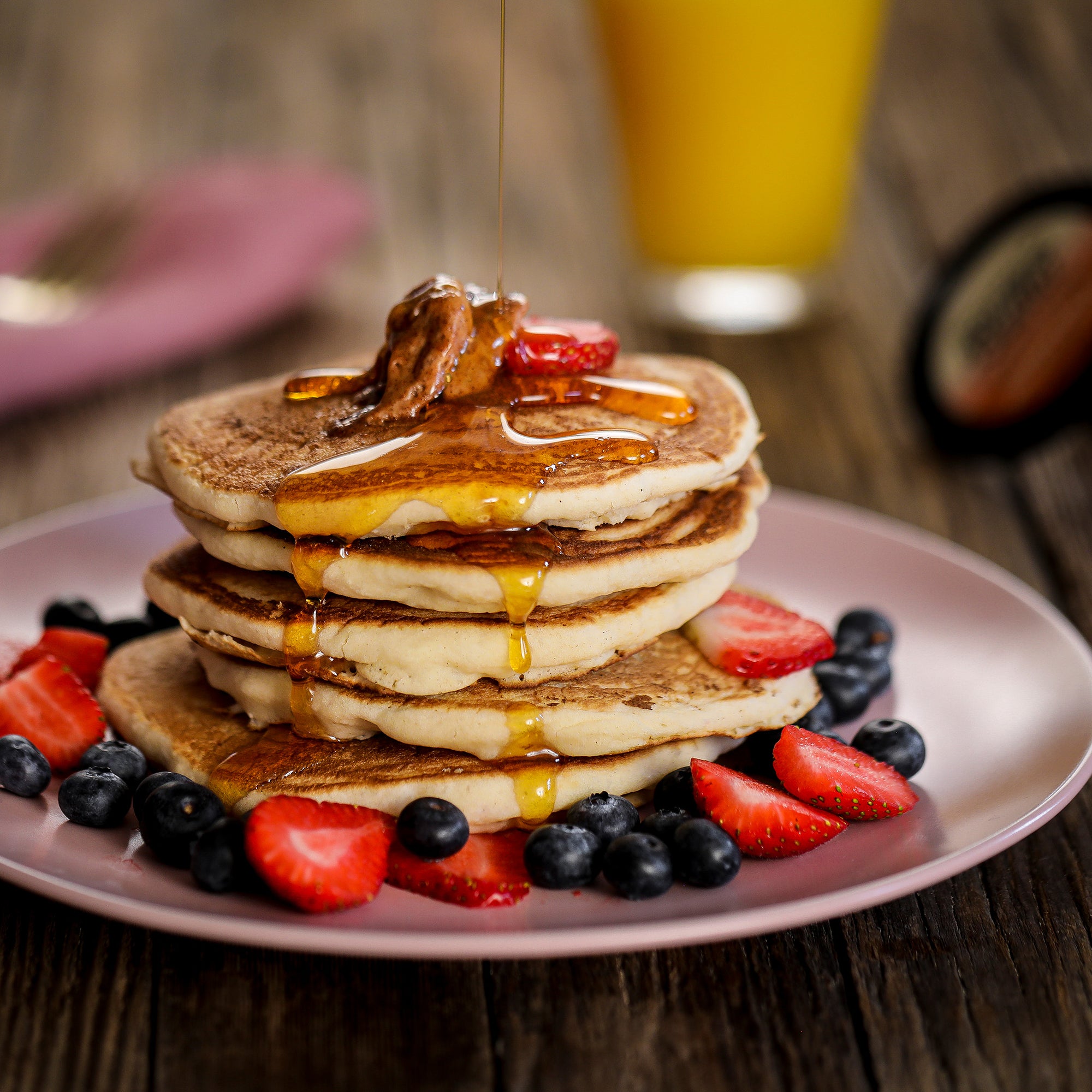 Cinnamon Pancakes topped with Epicurean Butter Cinnamon & Brown Sugar