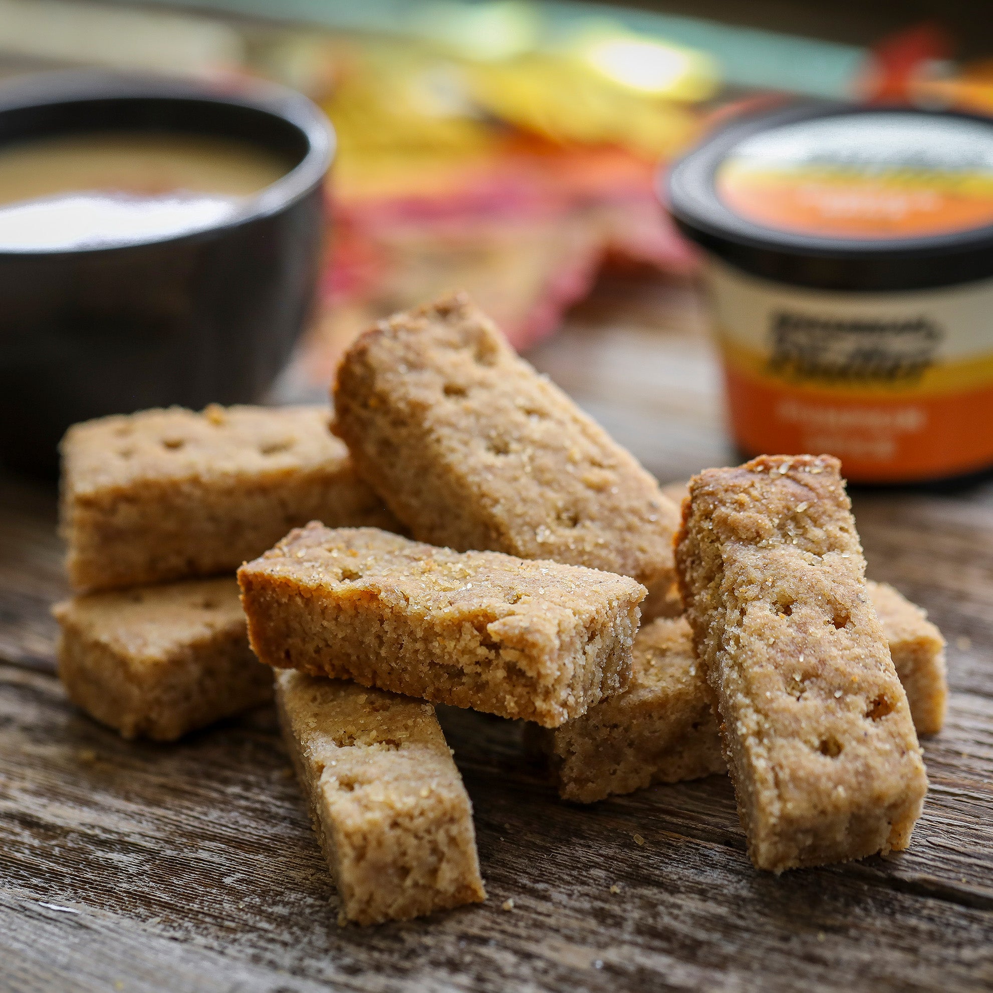 Shortbread cookies made with Epicurean Butter Pumpkin Spice Flavored Butter